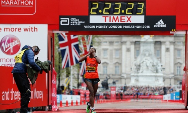 London Marathon 2015: Tigist Tufa victorious in the women's race.