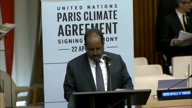 Somalia: Hassan Sheikh at High-level Signature Ceremony for the Paris Agreement