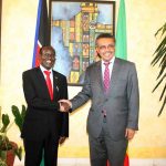 Dr. Tedros receives S.Sudan’s Vice President
