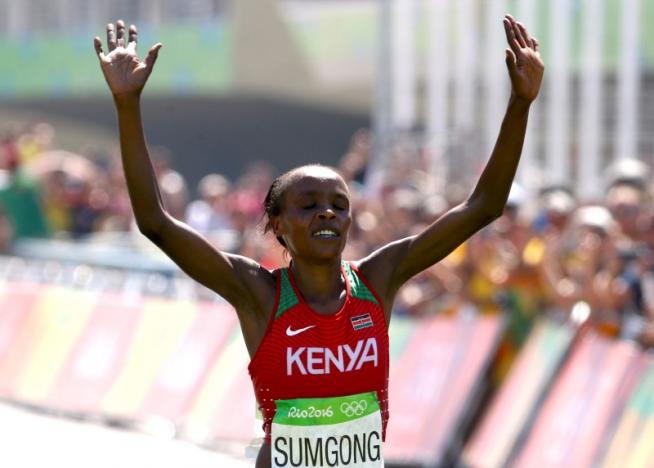 Sumgong becomes first Kenyan woman to win Olympic marathon