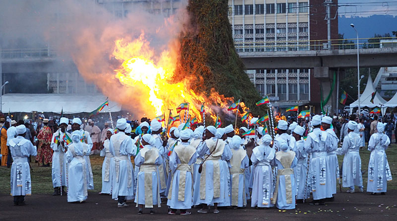 Ethiopians Celebrating Meskel Festival