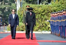 President el-Sisi arrives in Juba