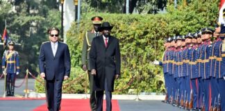 President el-Sisi arrives in Juba