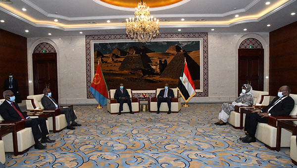 President Isaias met and held talks with Sudan’s Leaders